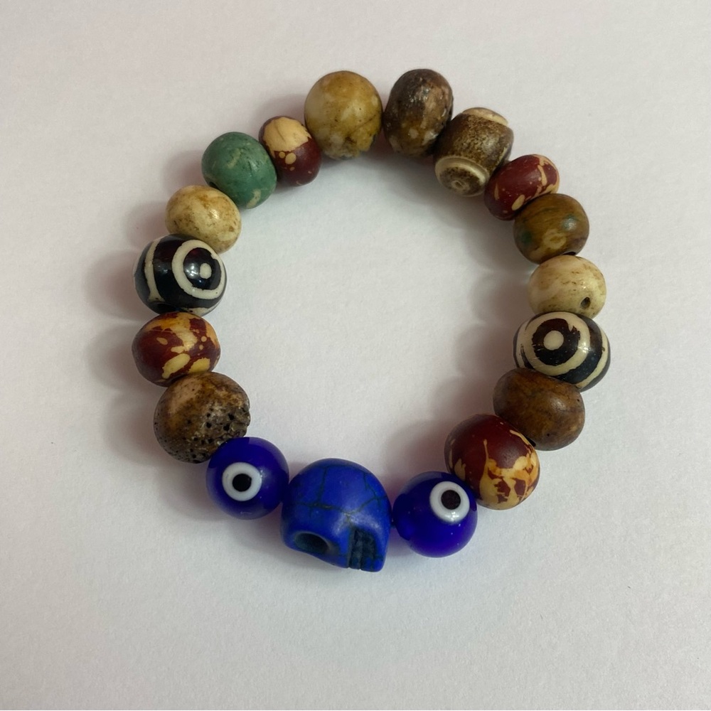 Handmade by me Buffalo bone with other gems bracelet fits kids/Baby VS/SM